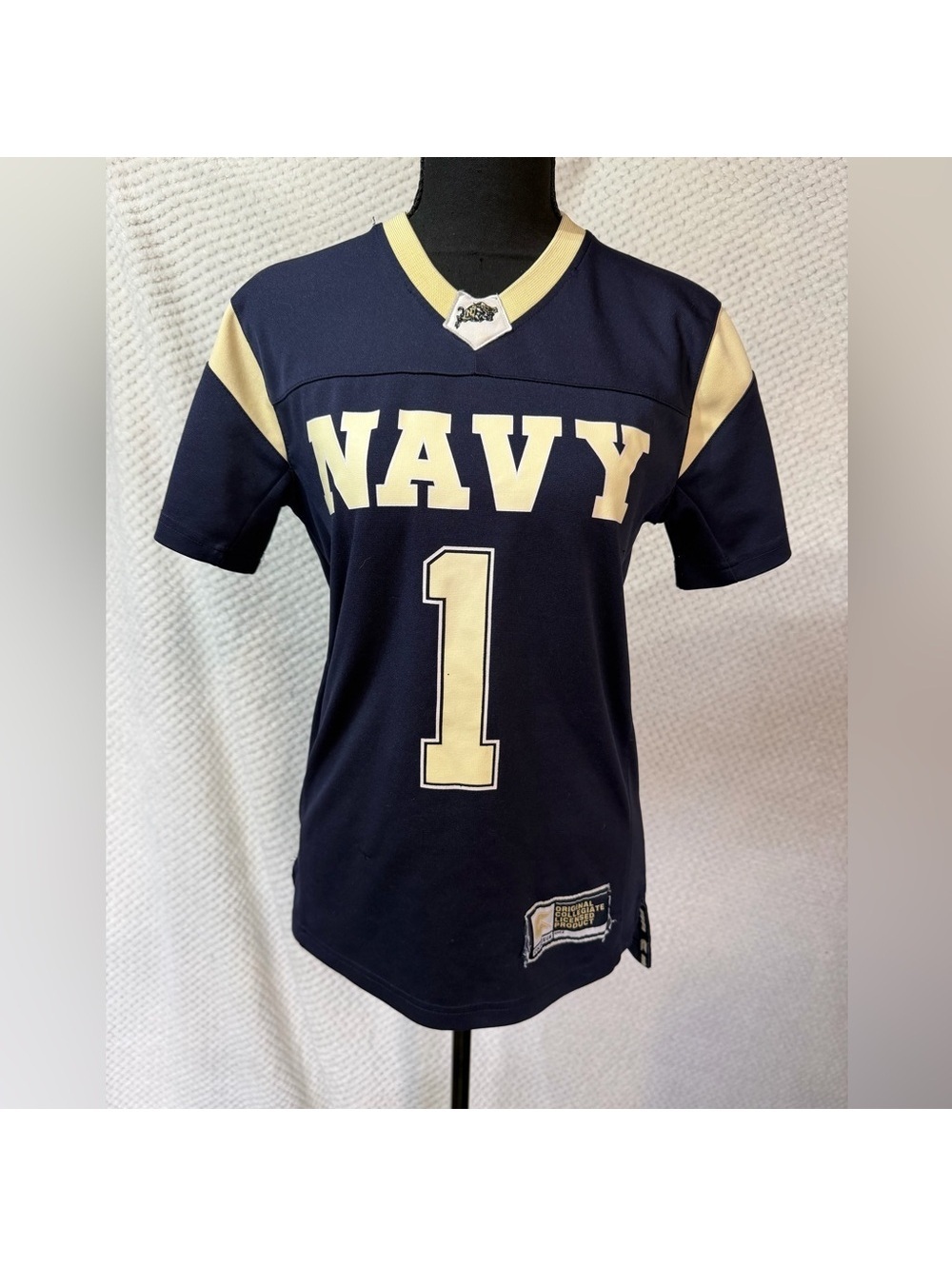 Colosseum Navy Blue and beige Collegiate jersey shirt football
